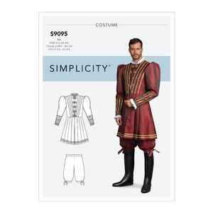 Simplicity 9095 Sewing Pattern Mens Tudor Court Halloween Cosplay NEW UNCUT